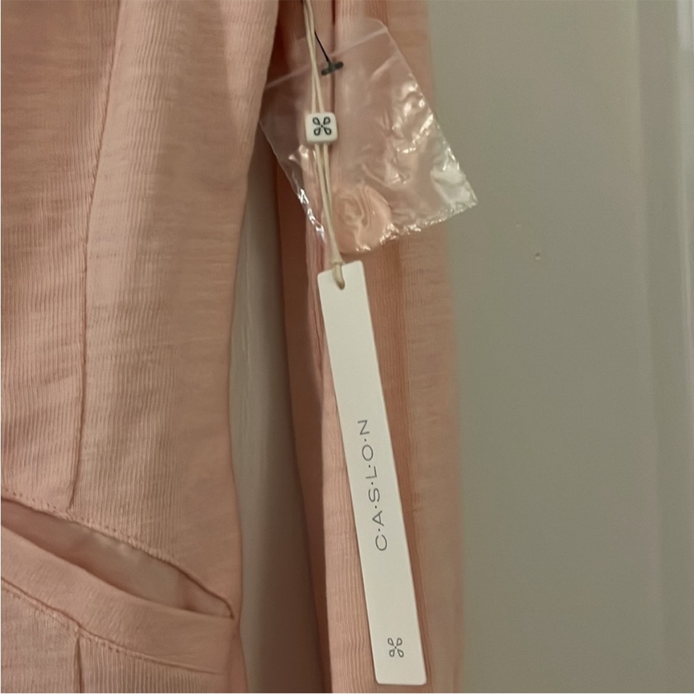 Women's New with tags Caslon pink blazer sweater jacket 100% cotton sz small - Picture 3 of 6